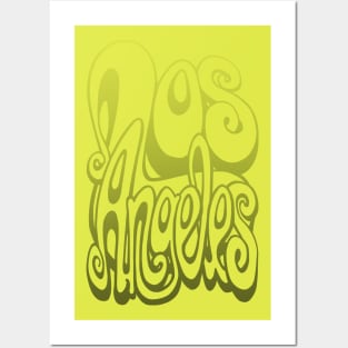 Los Angeles lettering art - lime punch Posters and Art